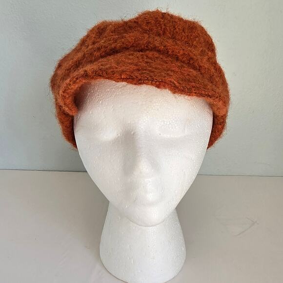John Branigan Weavers Ladies Hat Orange Wool Newsboy Peaky Blinders 70s Funky - Picture 1 of 9